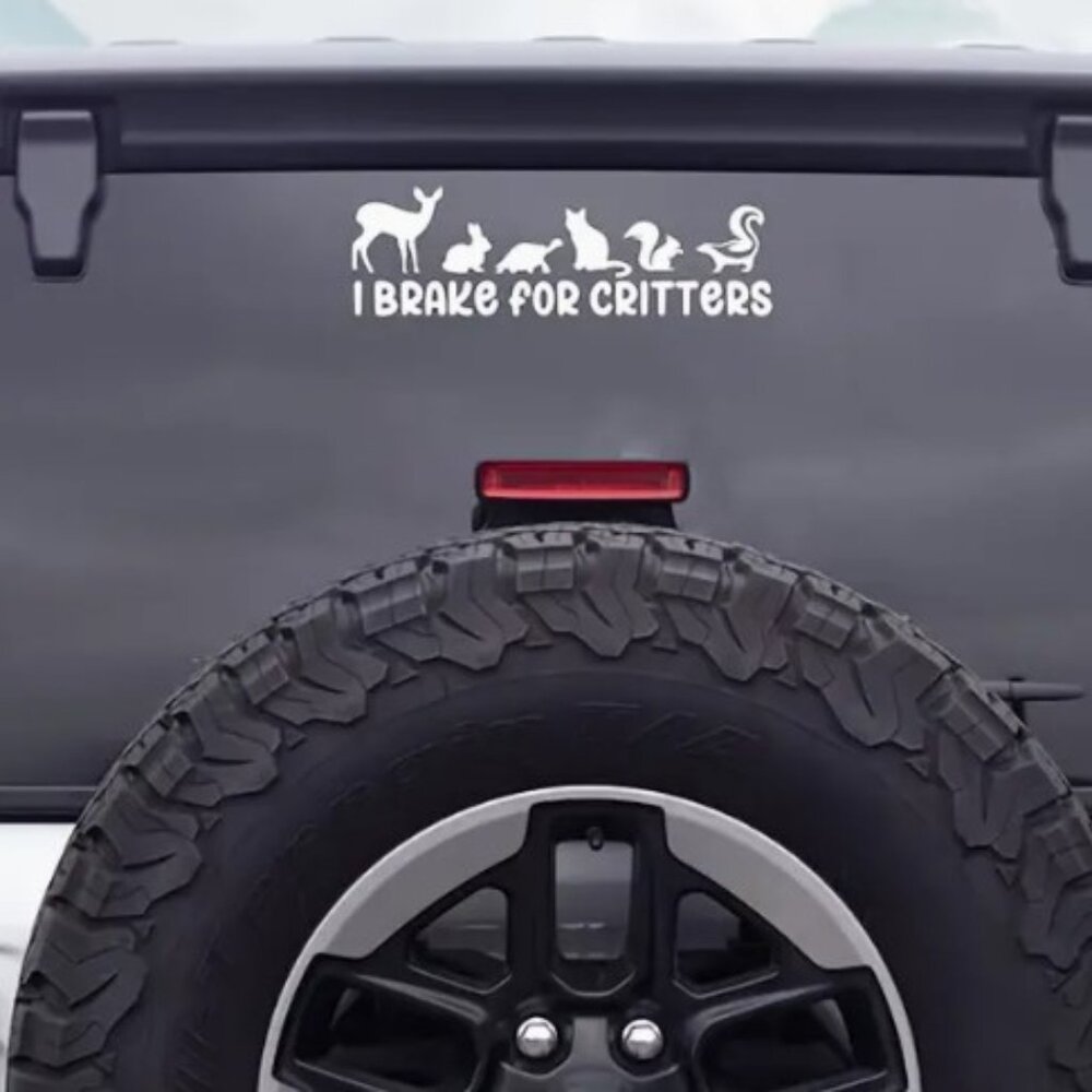 I Brake For Critters decal sticker
